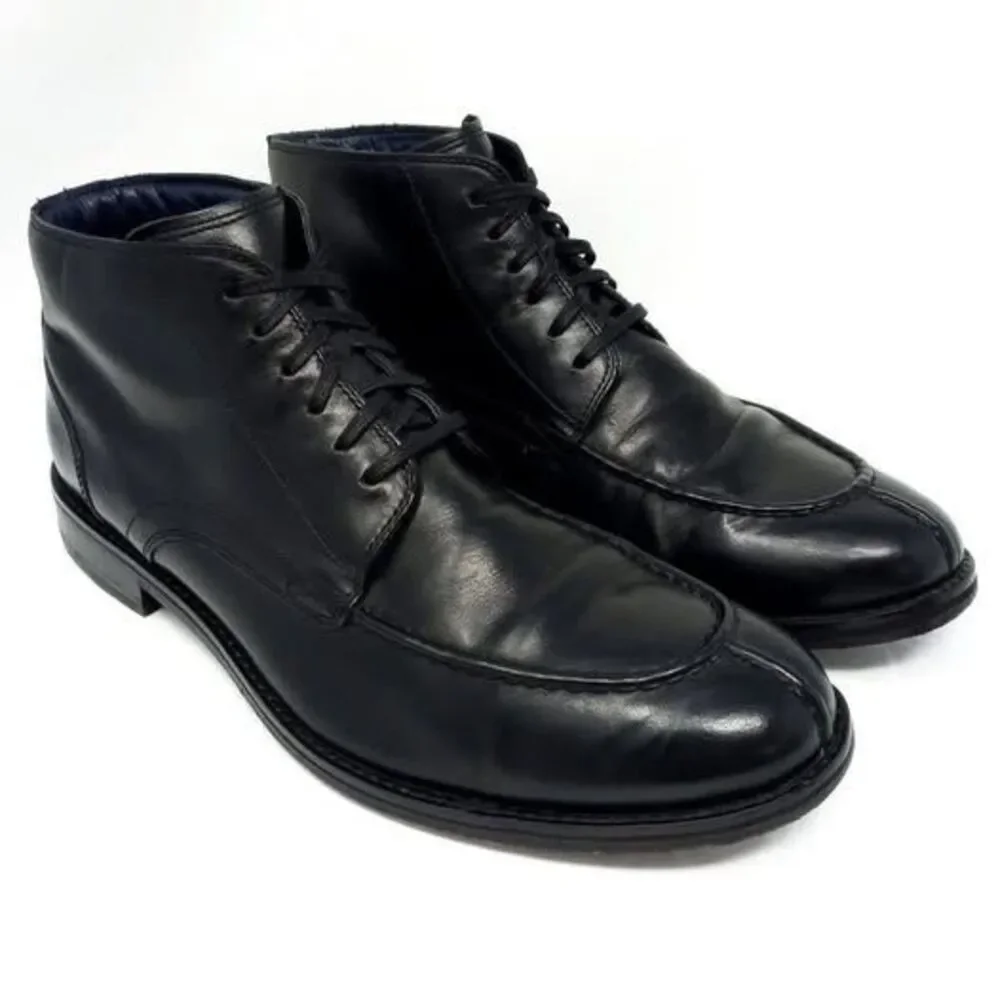 Cole Haan Air Harrison Boots Men’s 10.5 Leather Ankle Black Smart Split Toe City